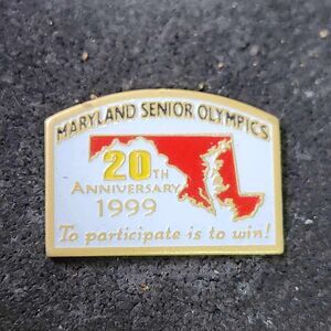 Maryland 1999 20th Anniversary Senior Olympic Games Collectible Enamel Lapel Pin